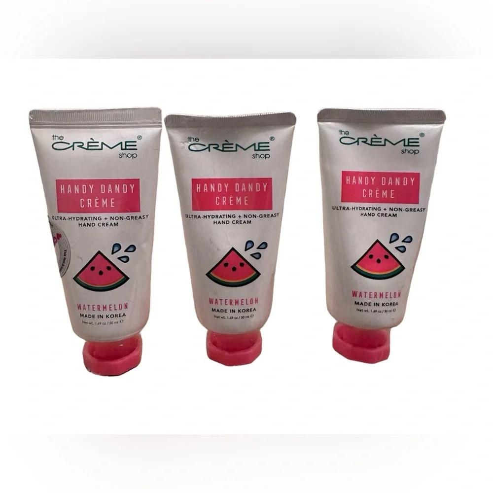 The Creme Shop Handy Dandy Creme Watermelon Hand Cream lot of 3 NEW